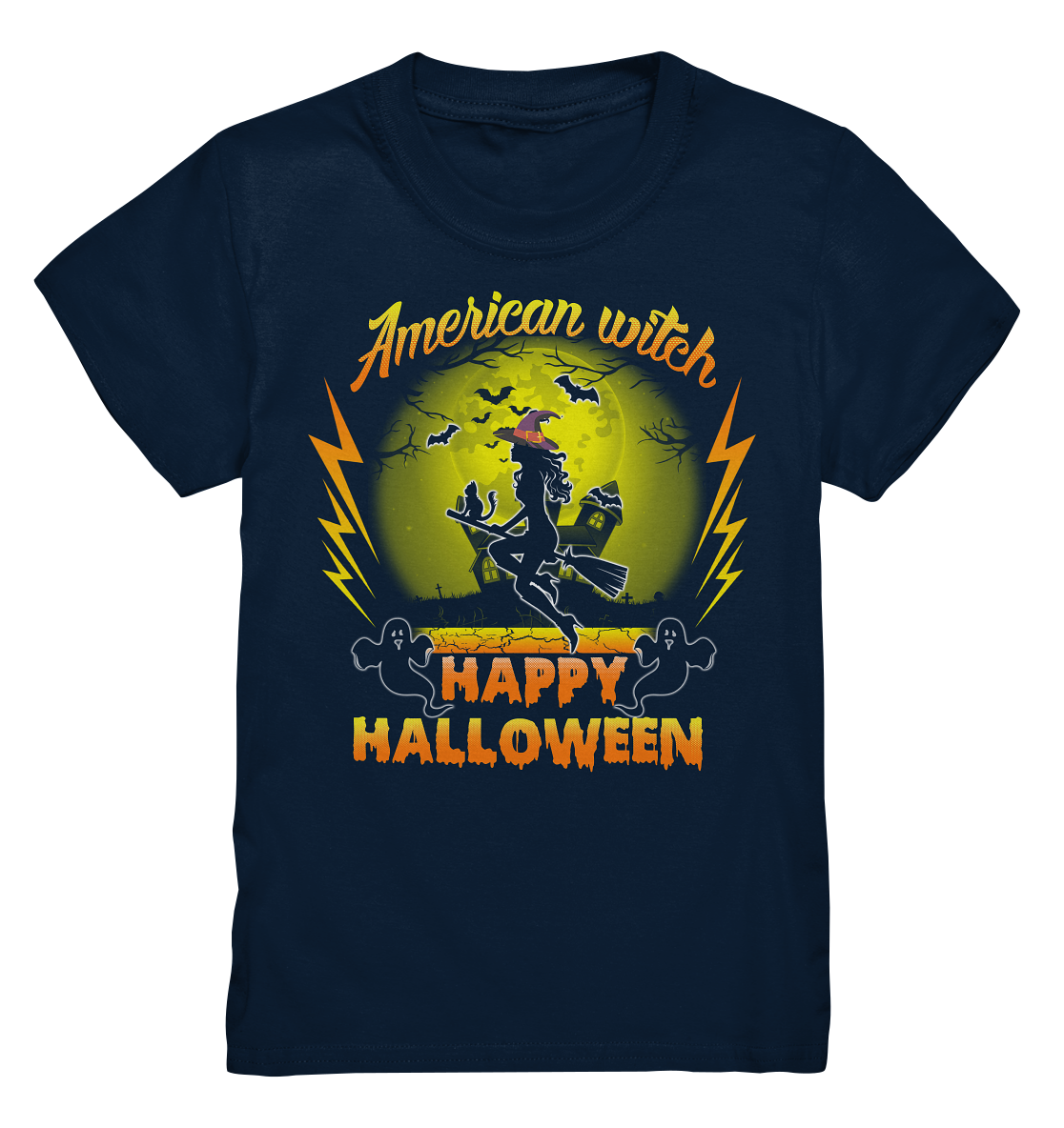 American Witch (Gelb) - Kids Premium Shirt