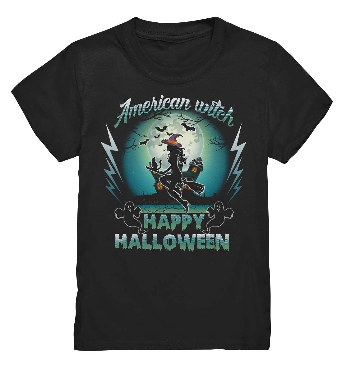 American Witch (Blau) - Kids Premium Shirt