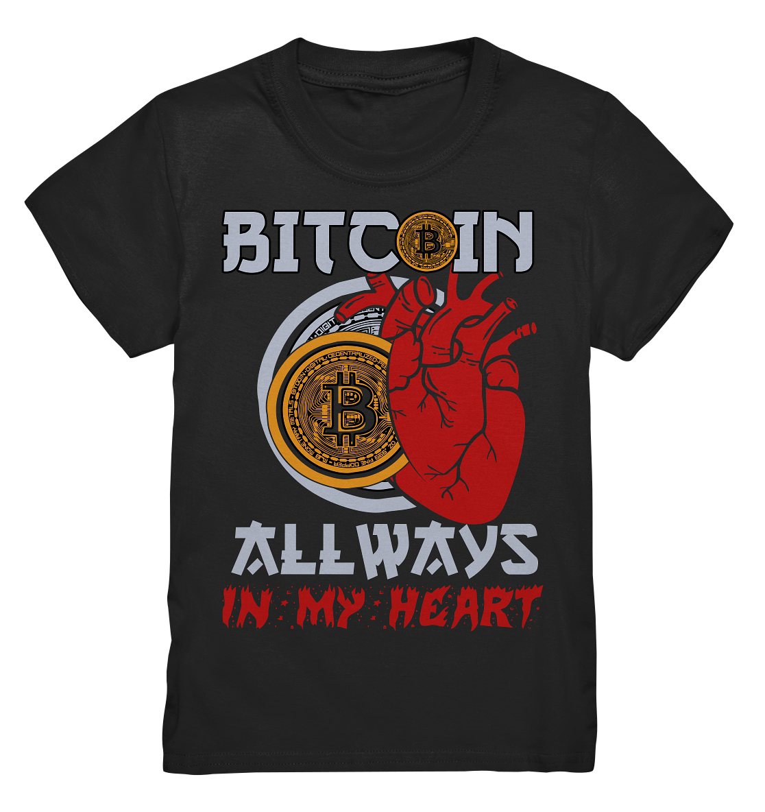 Bitcoin Allways in my Heart - Kids Premium Shirt