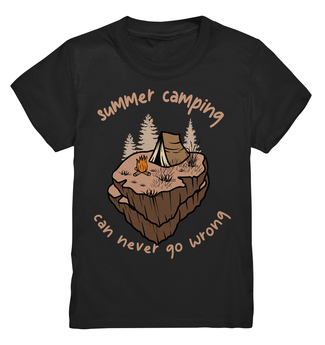 Summer Camping Can Never Go Wrong - Kids Premium Shirt