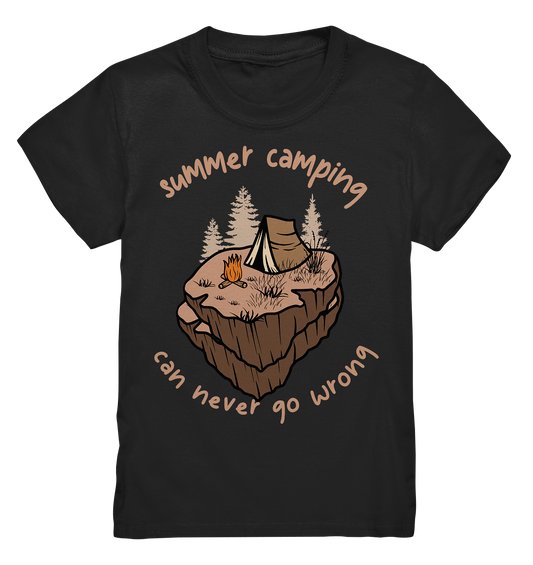 Summer Camping Can Never Go Wrong - Kids Premium Shirt