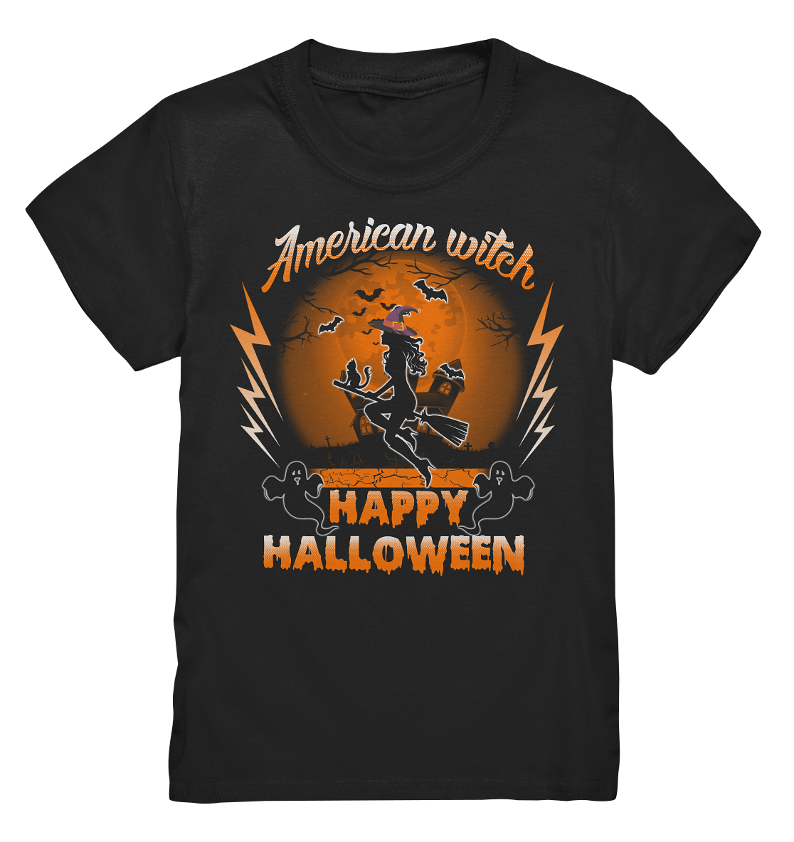 American Witch (Orange) - Kids Premium Shirt