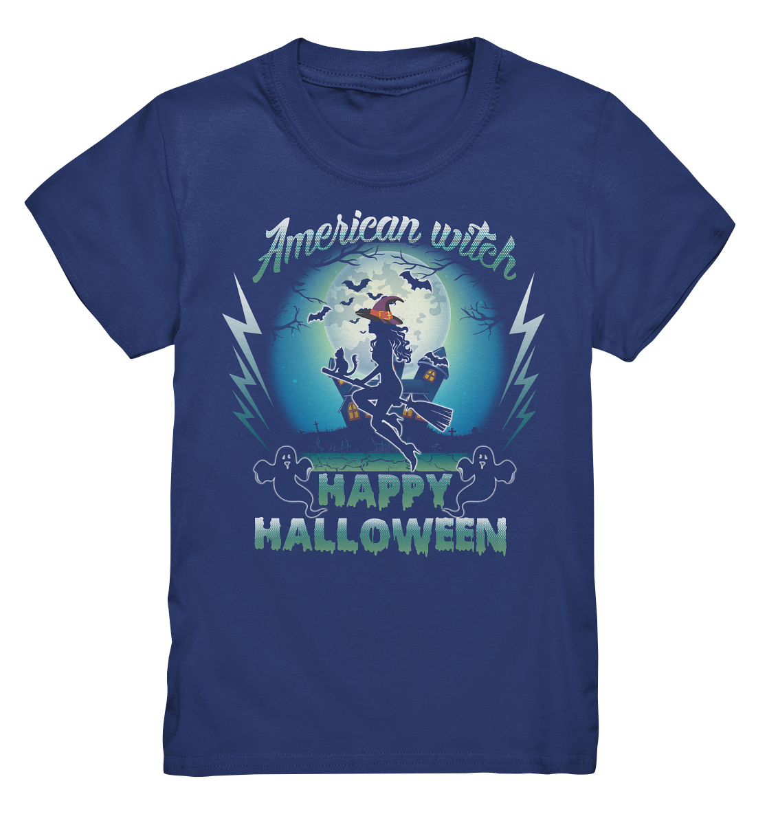 American Witch (Blau) - Kids Premium Shirt