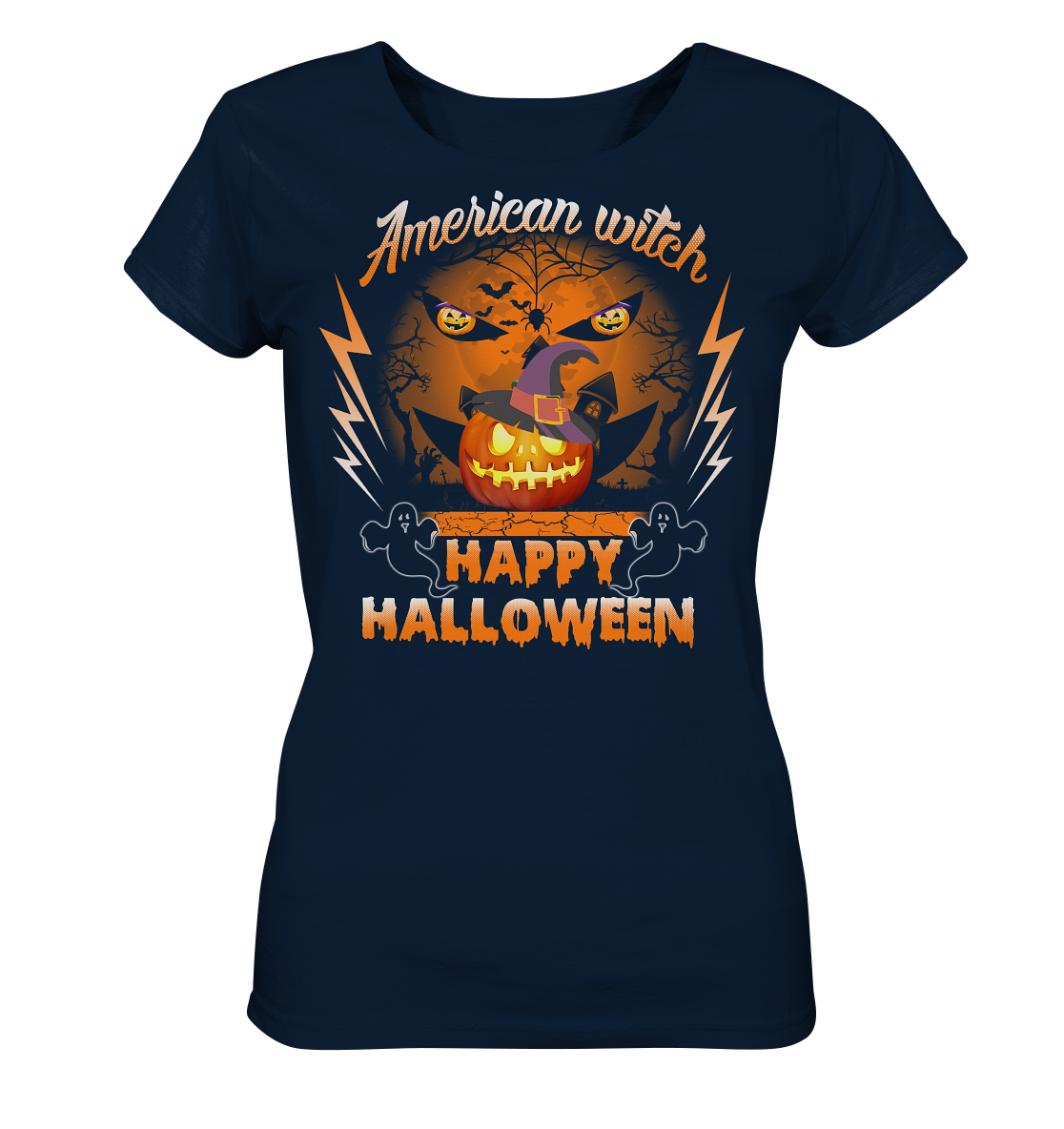 American Witch (Kürbis) - Ladies Organic Shirt