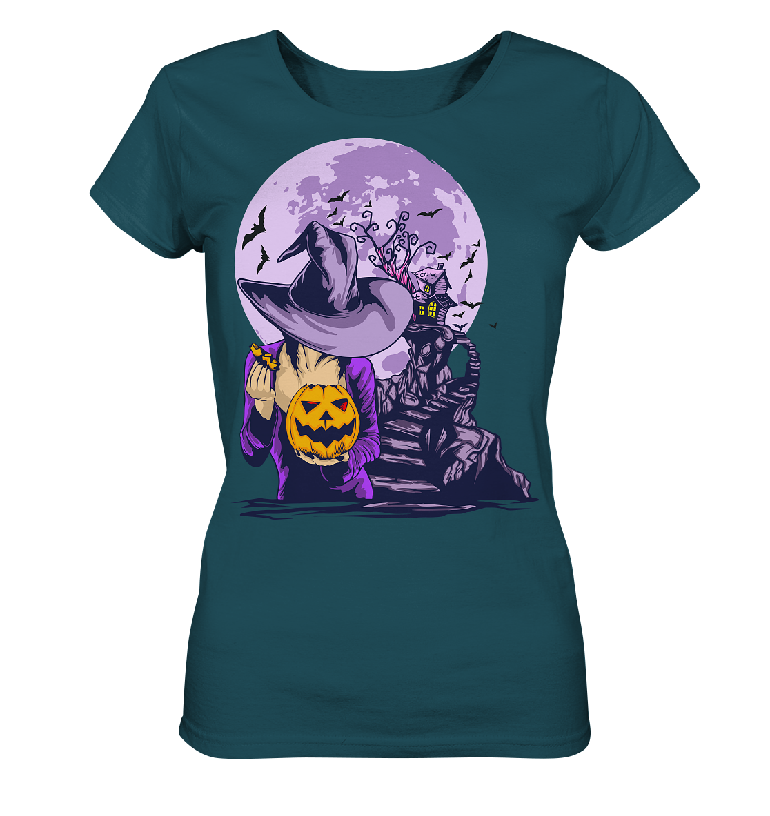 Halloween Illustration 8 - Ladies Organic Shirt