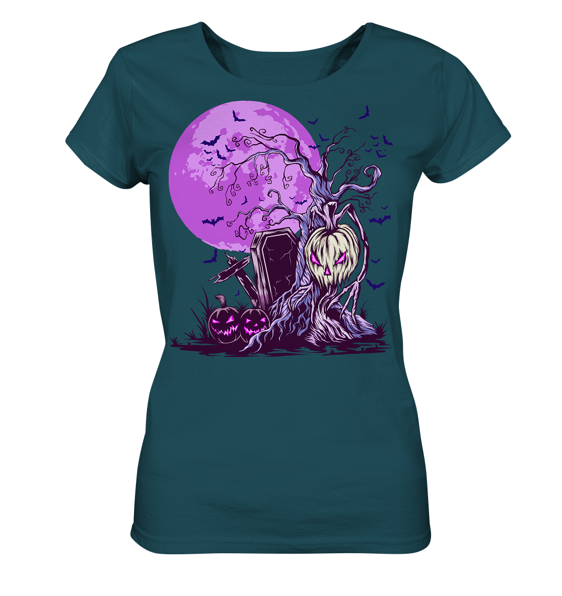 Halloween Illustration 6 - Ladies Organic Shirt