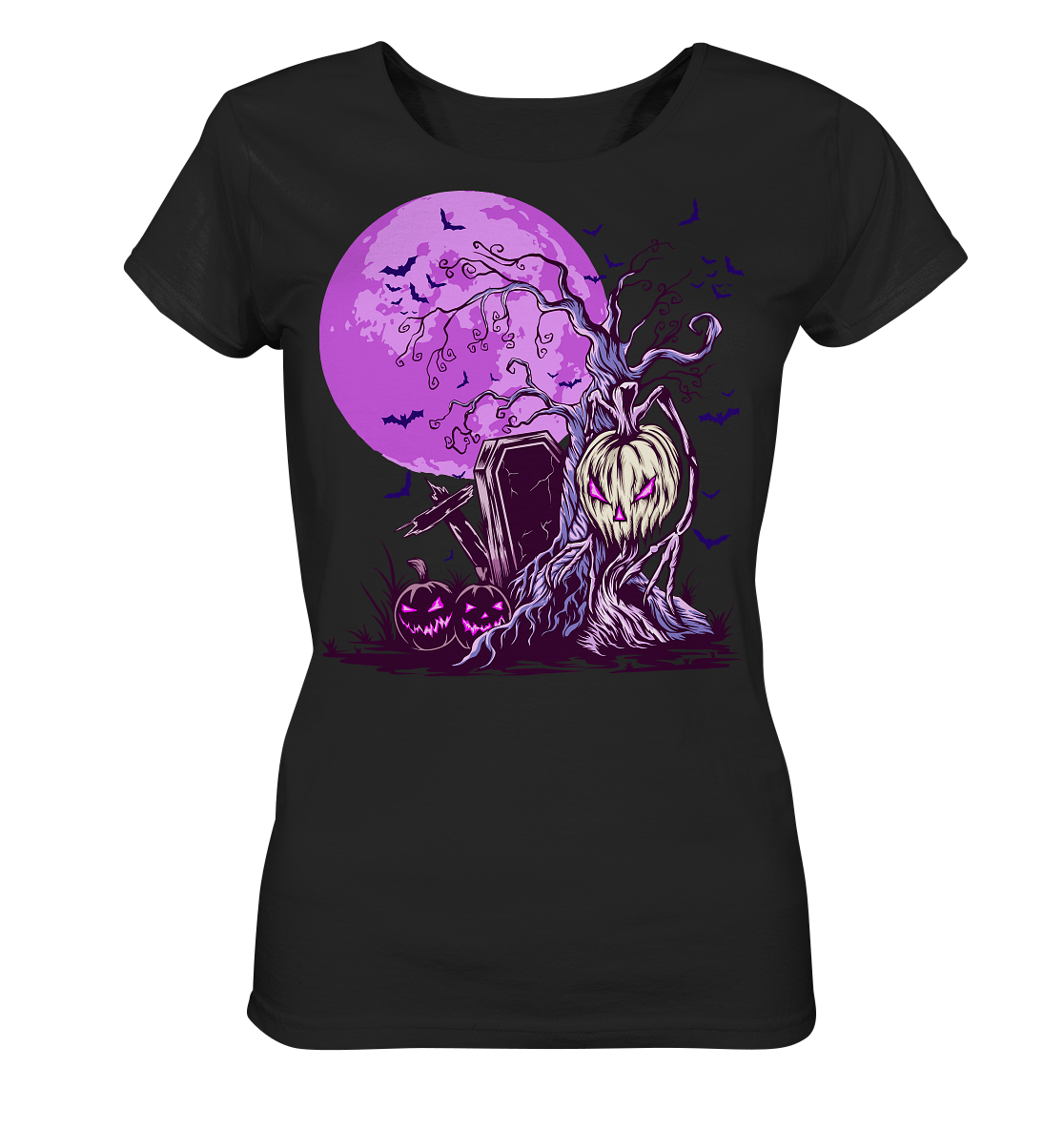 Halloween Illustration 6 - Ladies Organic Shirt