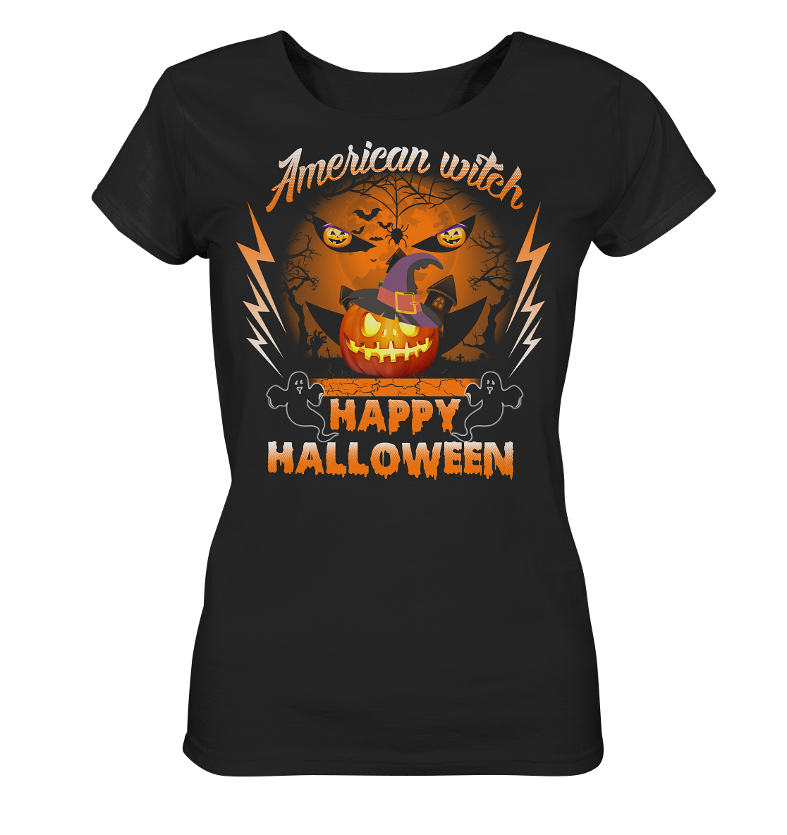 American Witch (Kürbis) - Ladies Organic Shirt