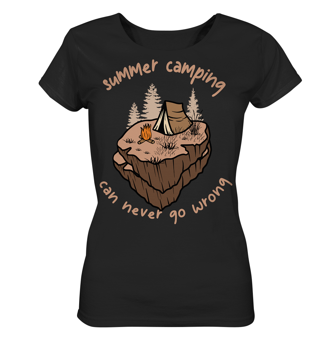 Summer Camping Can Never Go Wrong - Ladies Organic Shirt