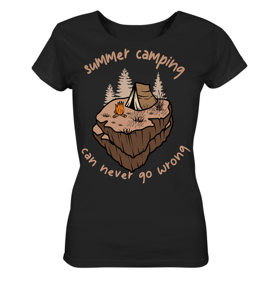 Summer Camping Can Never Go Wrong - Ladies Organic Shirt