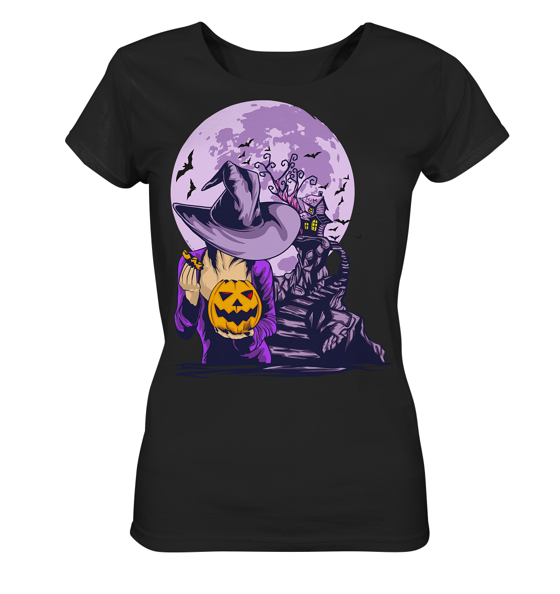 Halloween Illustration 8 - Ladies Organic Shirt