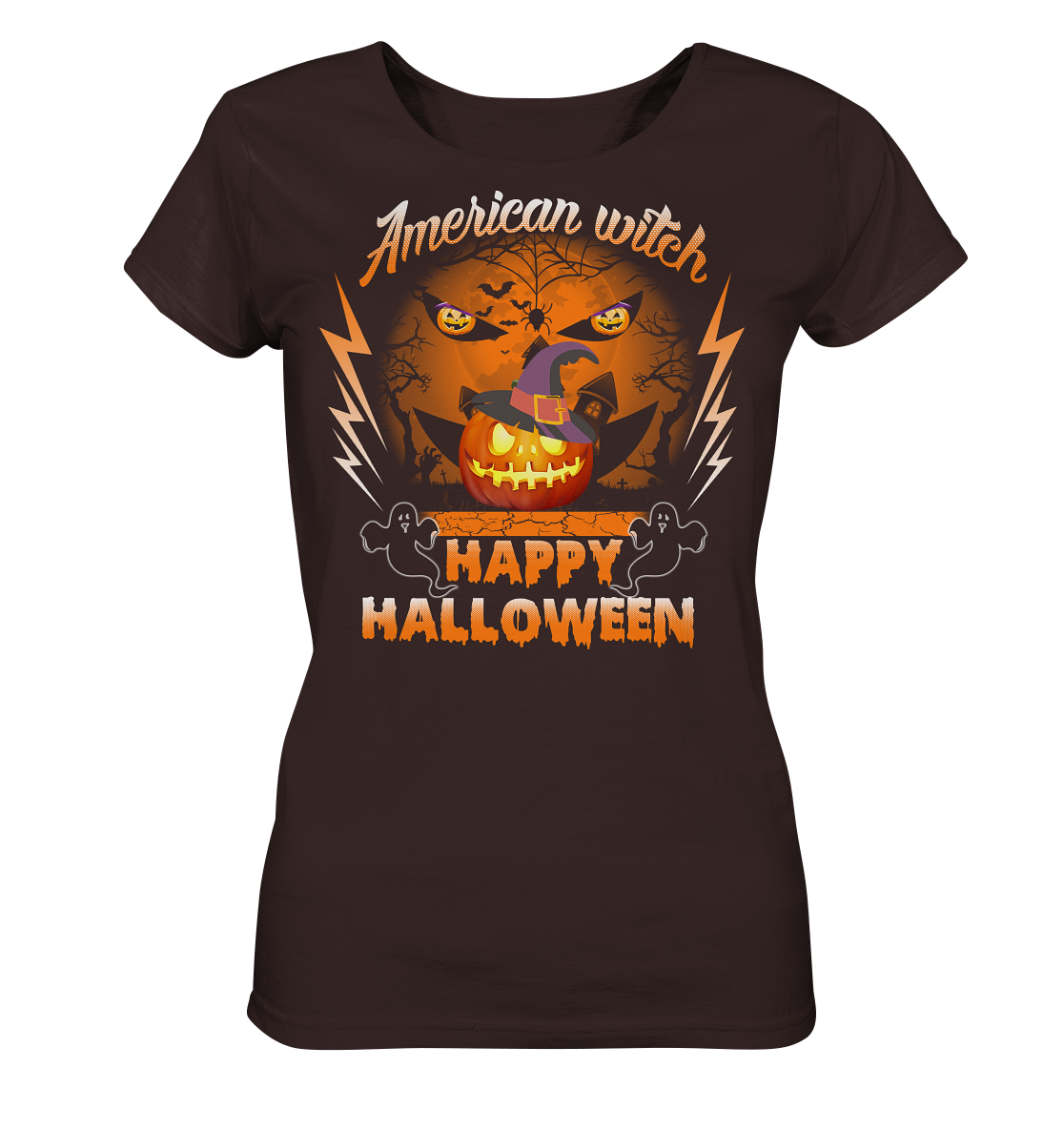 American Witch (Kürbis) - Ladies Organic Shirt