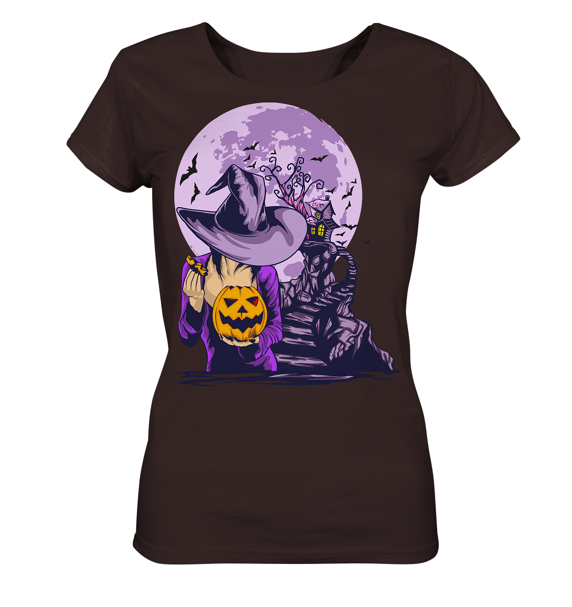 Halloween Illustration 8 - Ladies Organic Shirt