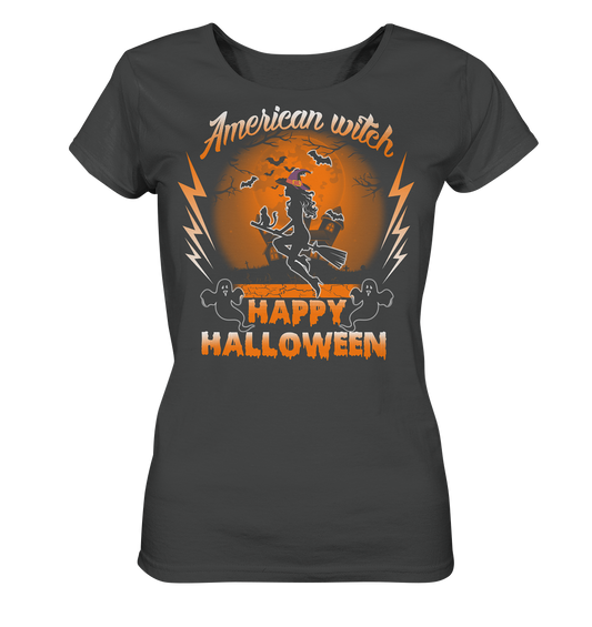 American Witch (Orange) - Ladies Organic Shirt
