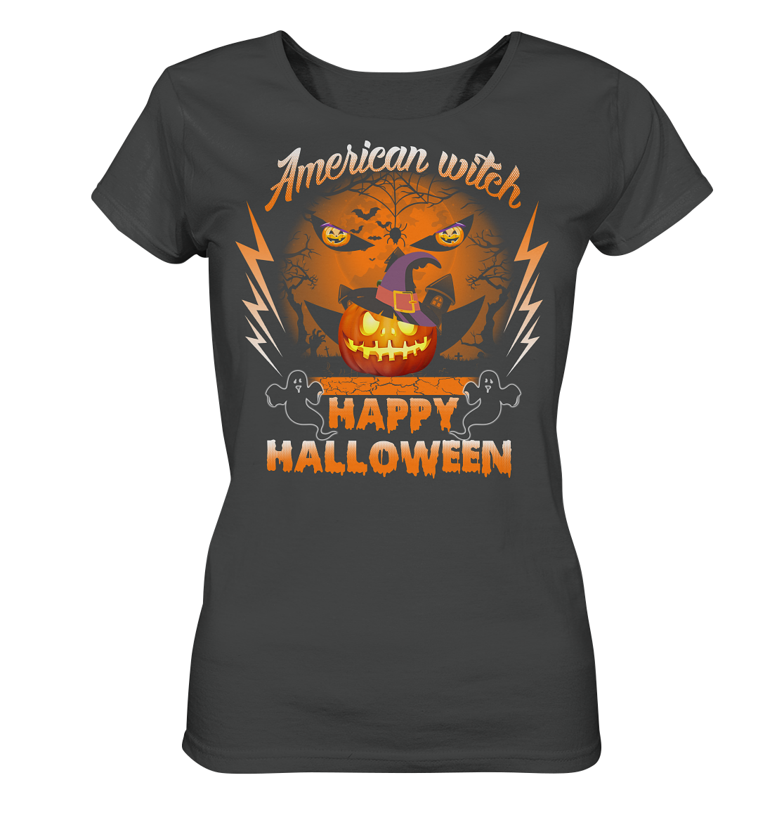 American Witch (Kürbis) - Ladies Organic Shirt