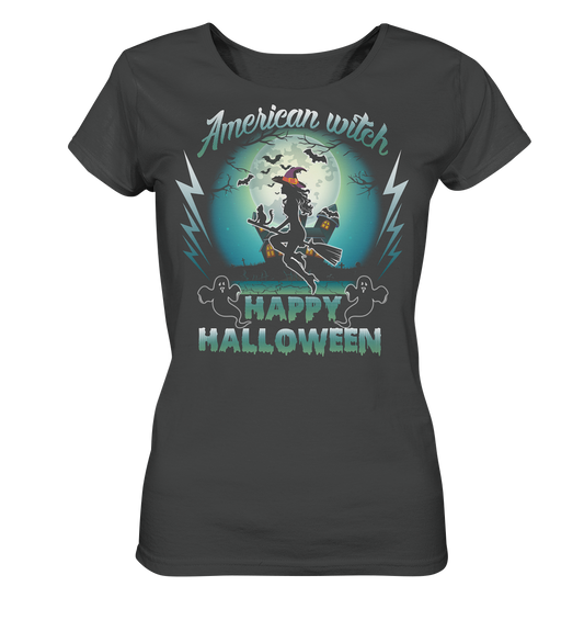 American Witch (Blau) - Ladies Organic Shirt