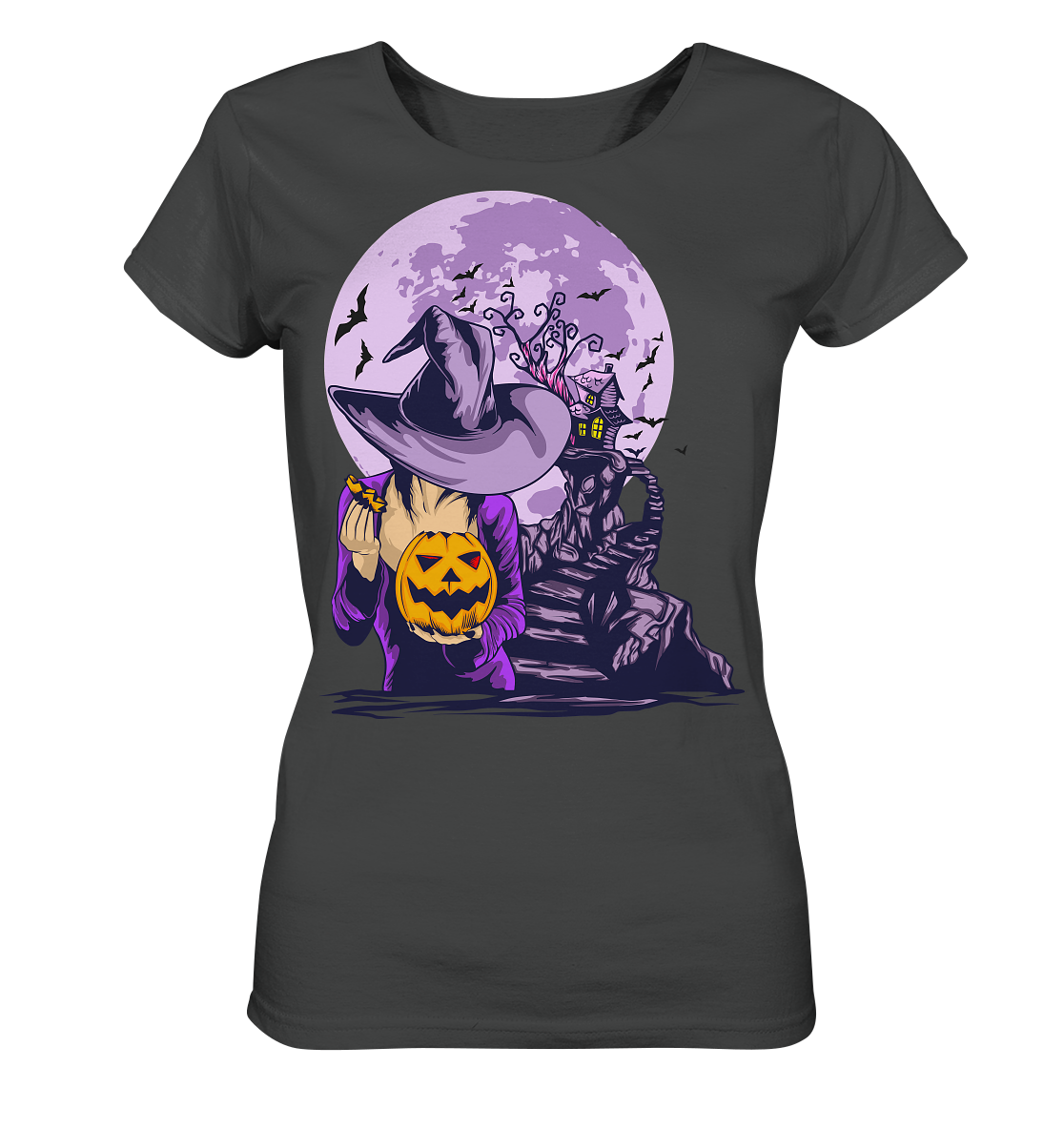 Halloween Illustration 8 - Ladies Organic Shirt