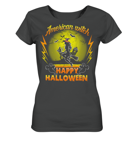 American Witch (Gelb) - Ladies Organic Shirt