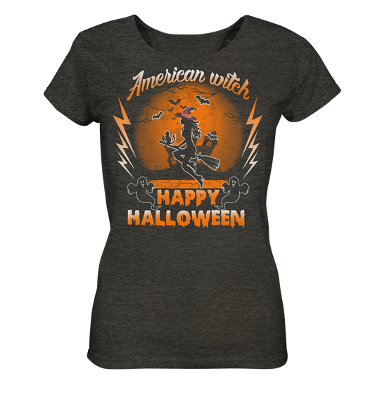 American Witch (Orange) - Ladies Organic Shirt (meliert)