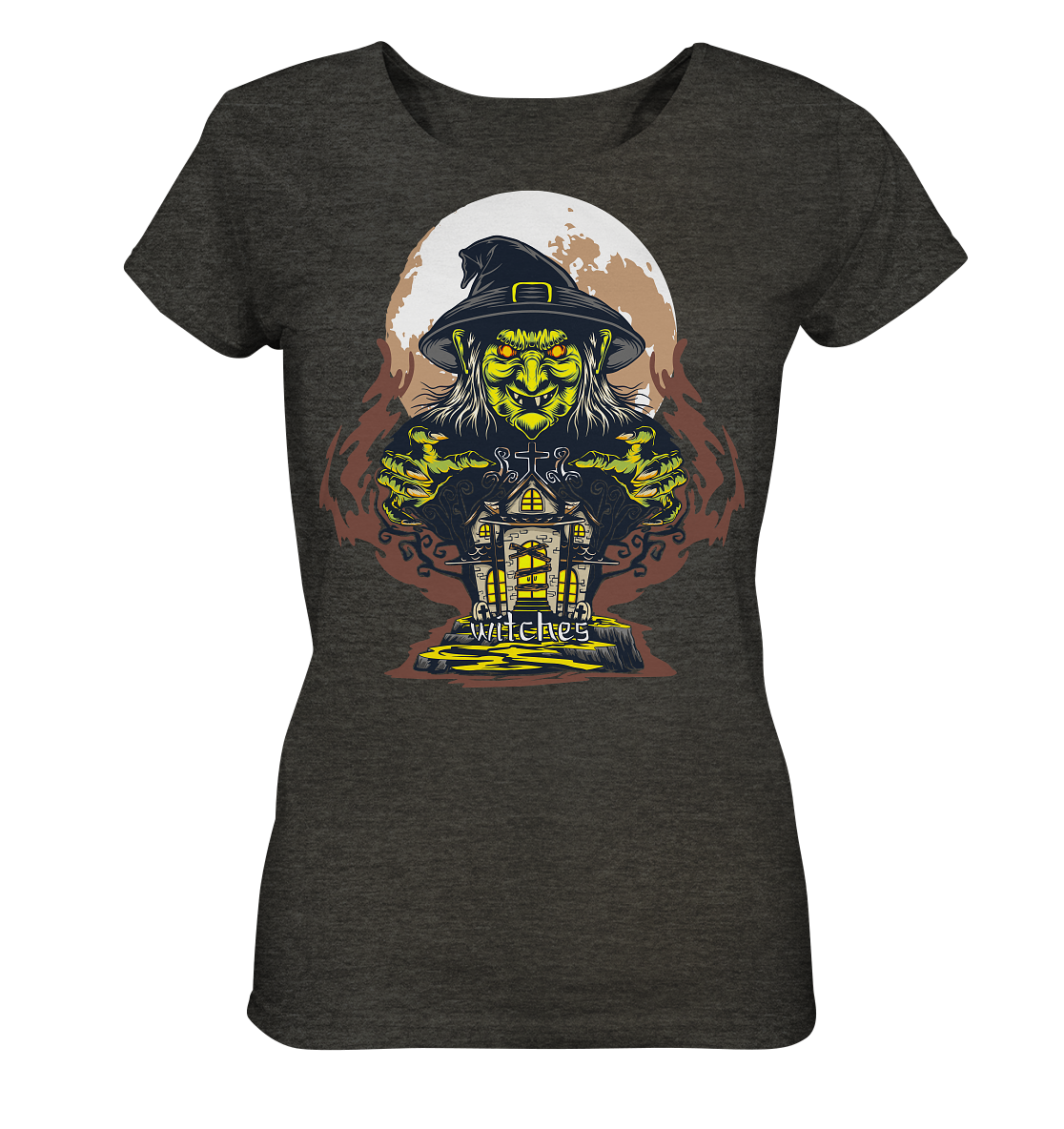Halloween Illustration 10 - Ladies Organic Shirt (meliert)
