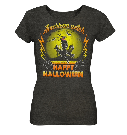 American Witch (Gelb) - Ladies Organic Shirt (meliert)