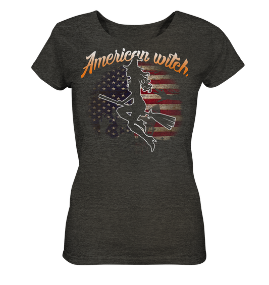 American Witch (Flagge) - Ladies Organic Shirt (meliert)