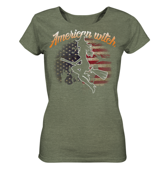 American Witch (Flagge) - Ladies Organic Shirt (meliert)