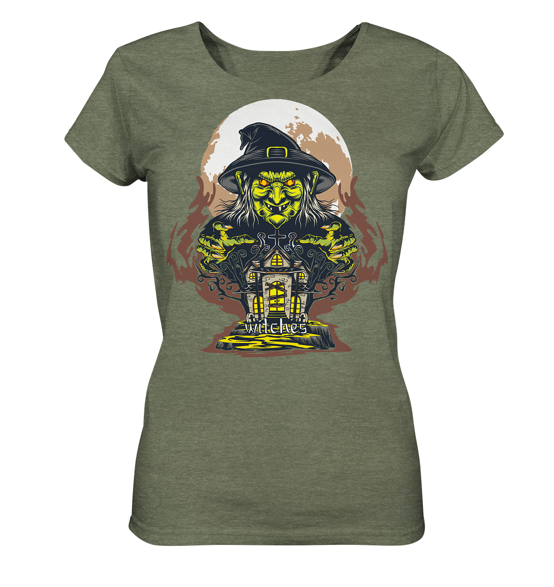 Halloween Illustration 10 - Ladies Organic Shirt (meliert)