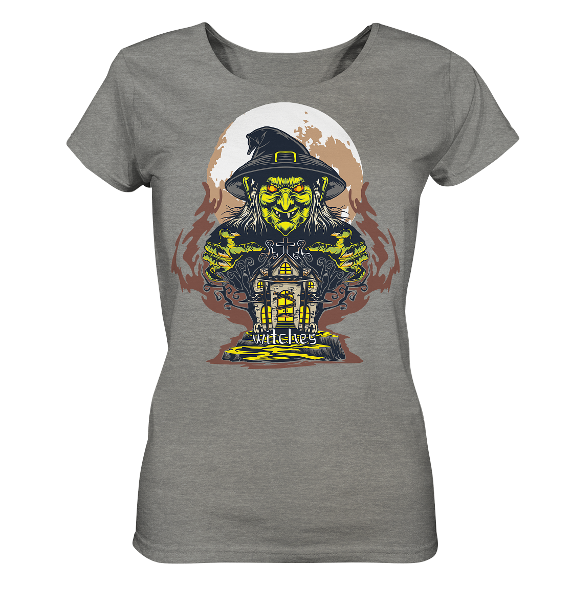 Halloween Illustration 10 - Ladies Organic Shirt (meliert)