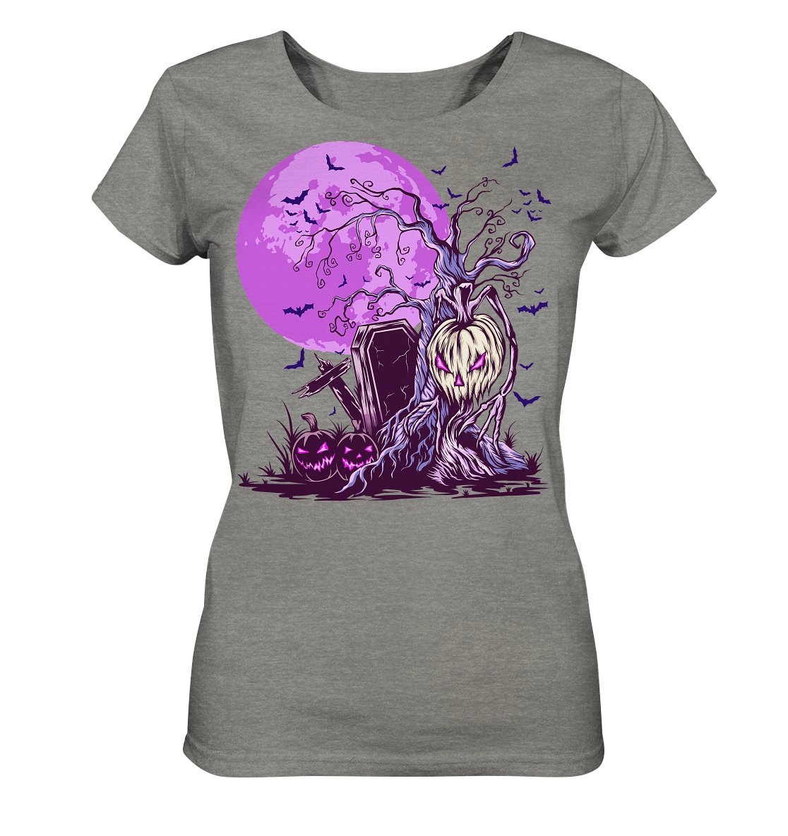 Halloween Illustration 6 - Ladies Organic Shirt (meliert)