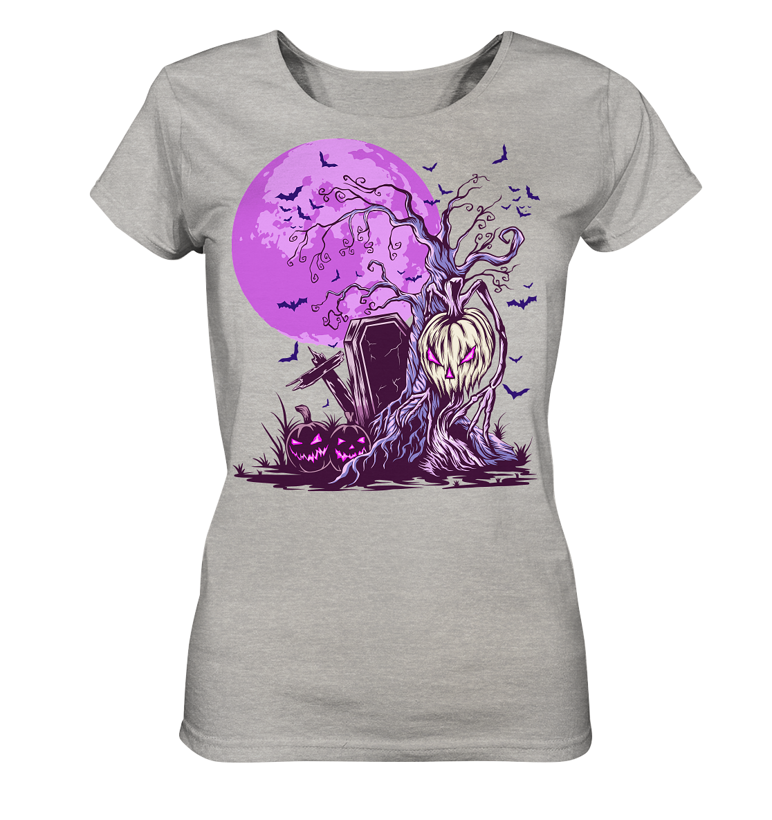 Halloween Illustration 6 - Ladies Organic Shirt (meliert)