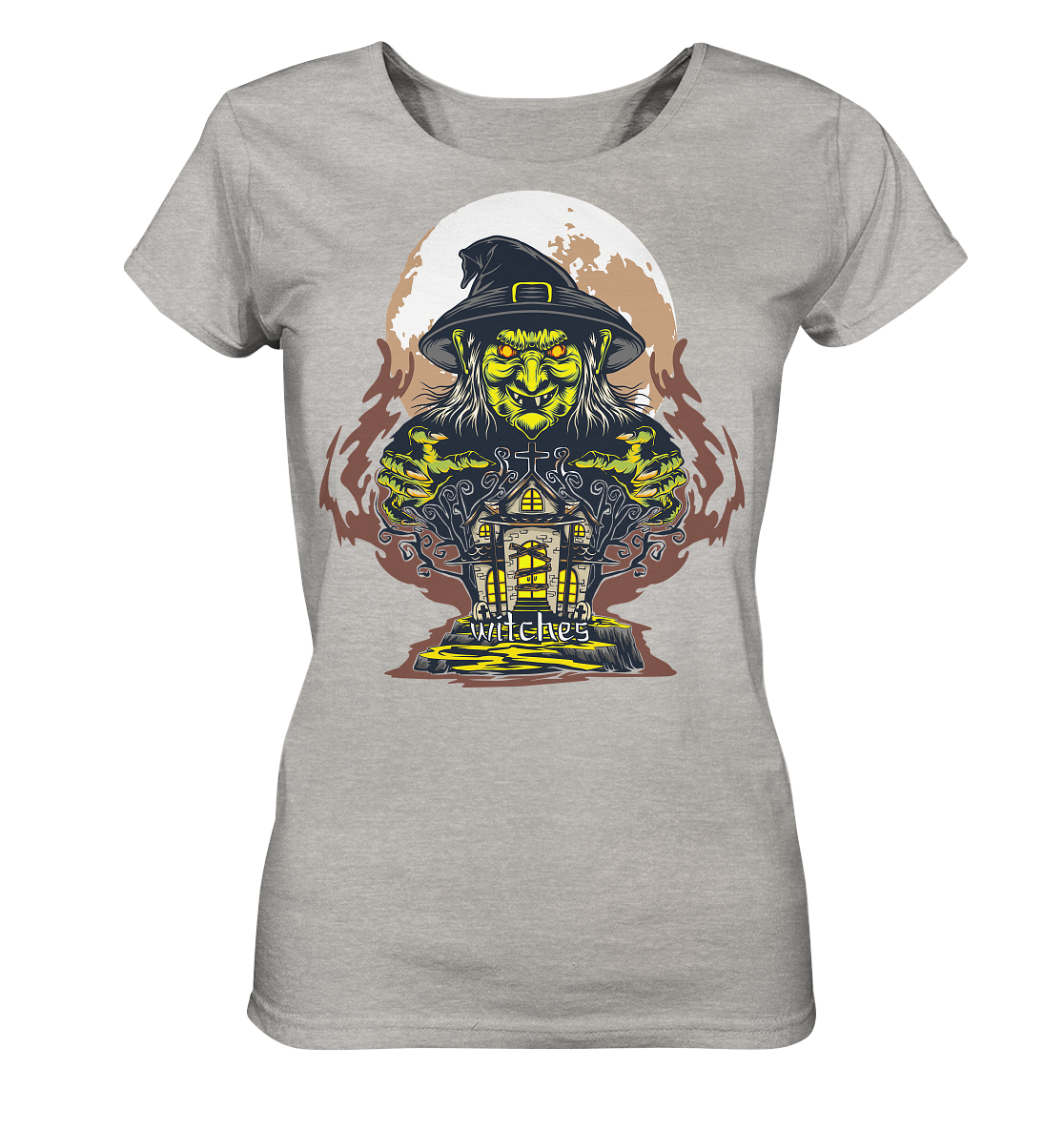 Halloween Illustration 10 - Ladies Organic Shirt (meliert)