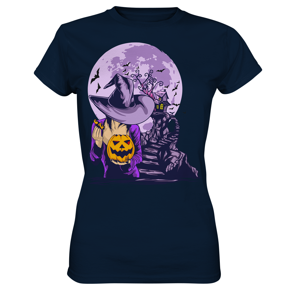 Halloween Illustration 8 - Ladies Premium Shirt