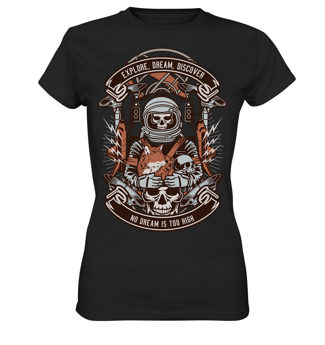 Astronaut Skull - Ladies Premium Shirt