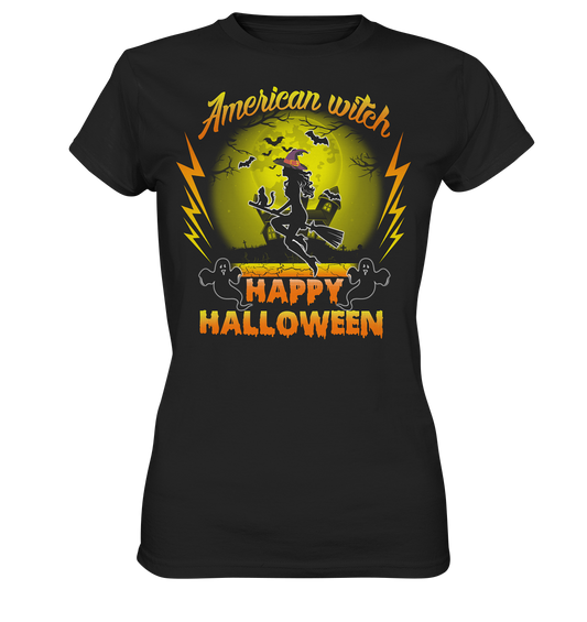 American Witch (Gelb) - Ladies Premium Shirt