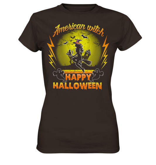 American Witch (Gelb) - Ladies Premium Shirt