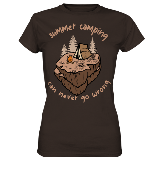 Summer Camping Can Never Go Wrong - Ladies Premium Shirt