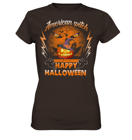 American Witch (Kürbis) - Ladies Premium Shirt