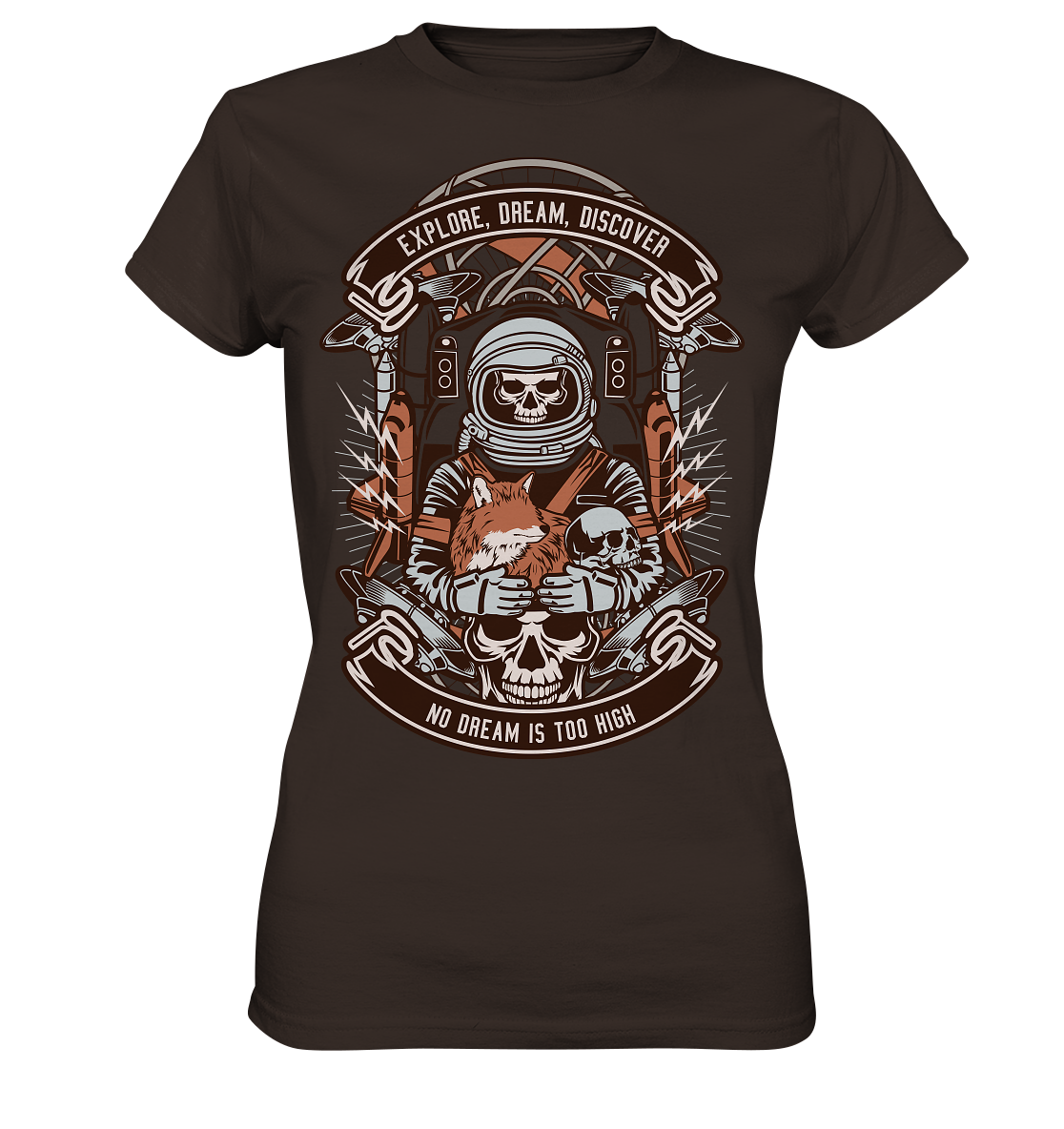 Astronaut Skull - Ladies Premium Shirt
