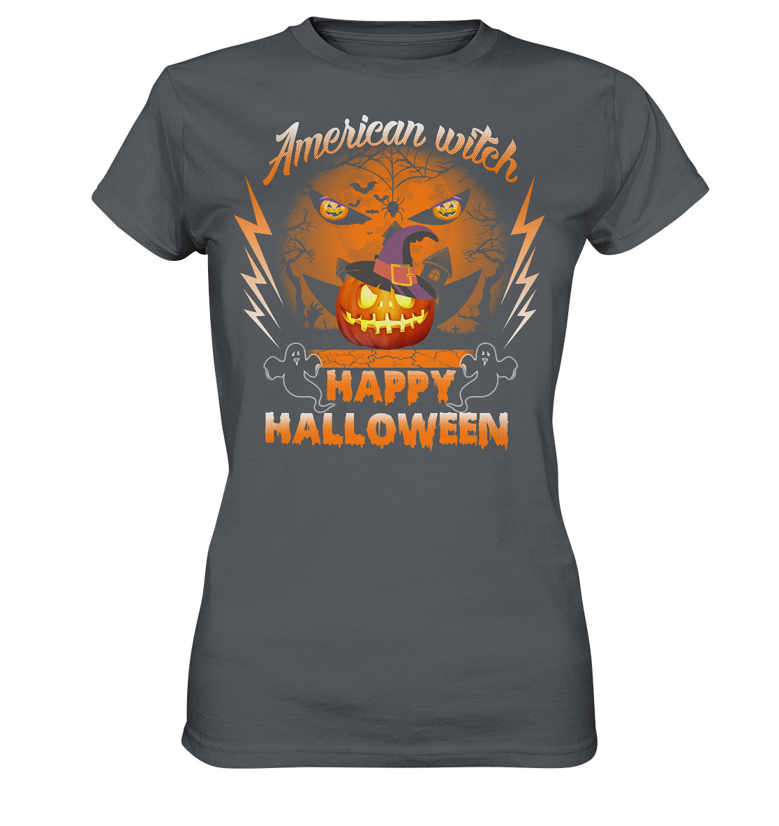 American Witch (Kürbis) - Ladies Premium Shirt
