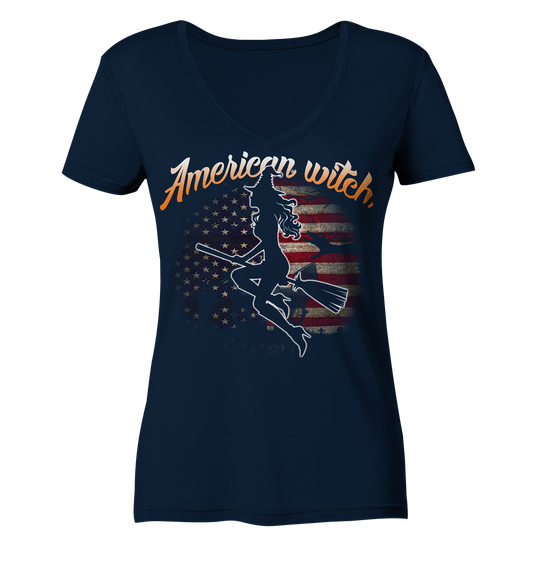 American Witch (Flagge) - Ladies V-Neck Shirt
