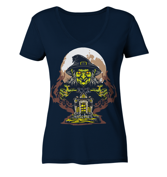 Halloween Illustration 10 - Ladies V-Neck Shirt