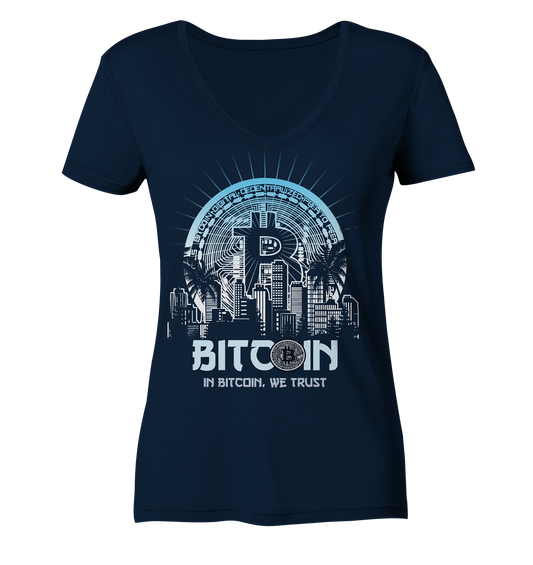 Bitcoin Town We Trust - Ladies V-Neck Shirt