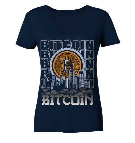 Bitcoin Town - Ladies V-Neck Shirt
