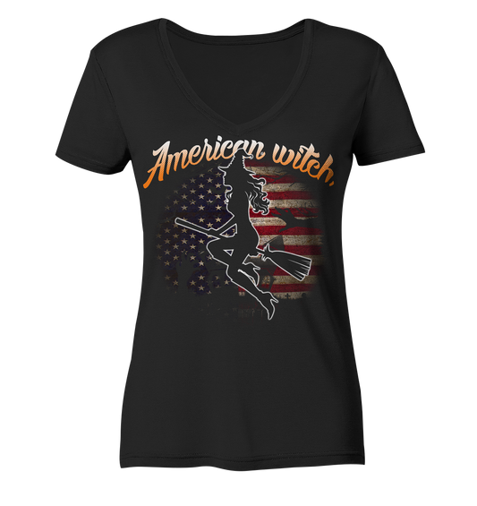 American Witch (Flagge) - Ladies V-Neck Shirt