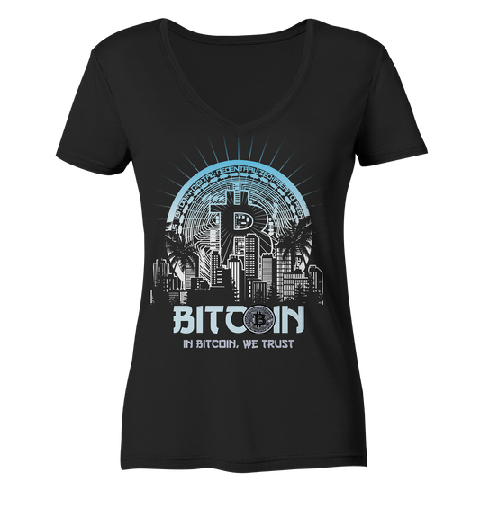 Bitcoin Town We Trust - Ladies V-Neck Shirt