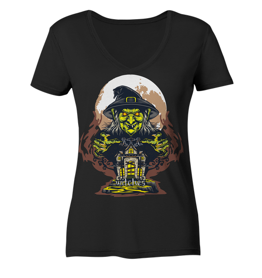 Halloween Illustration 10 - Ladies V-Neck Shirt