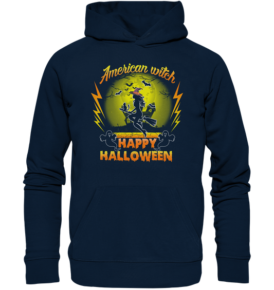 American Witch (Gelb) - Organic Basic Hoodie