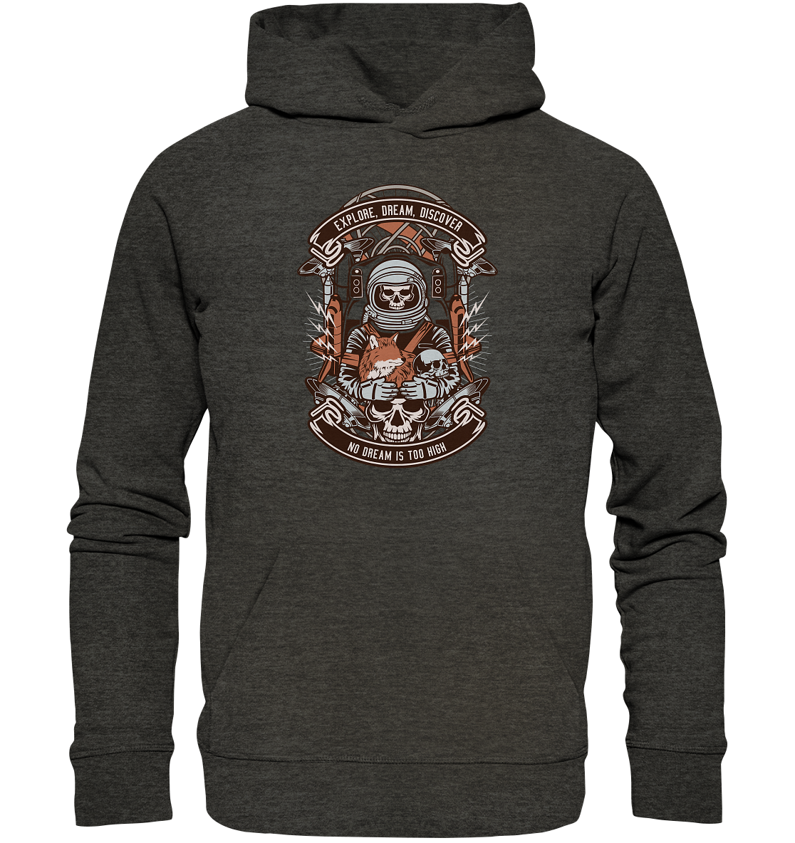 Astronaut Skull - Organic Basic Hoodie