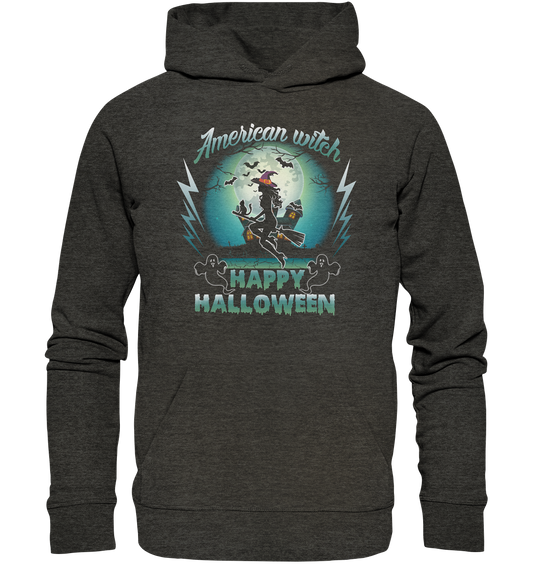 American Witch (Blau) - Organic Basic Hoodie